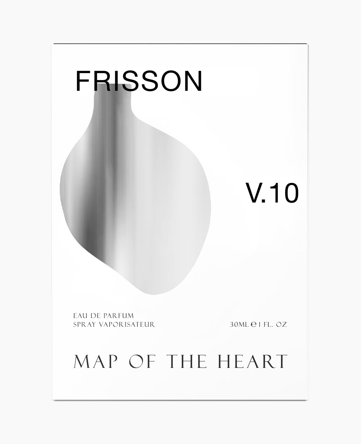 Map of the Heart V.10 Frisson eau de parfum 30ml box on white background