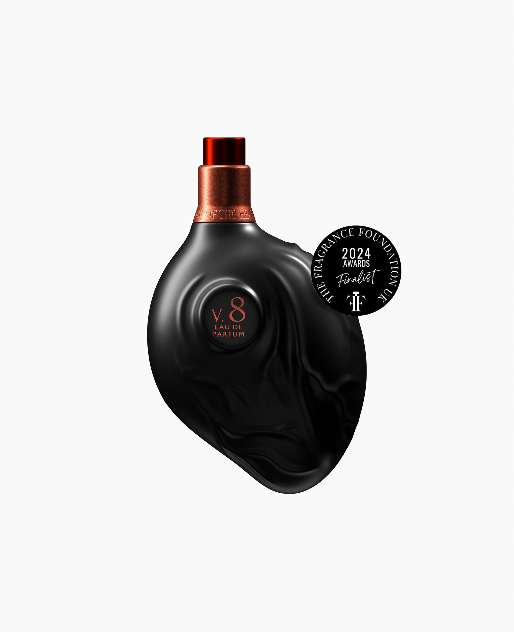 Map of the Heart V.8 Abundance eau de parfum in a matte black heart-shaped glass bottle 90ML