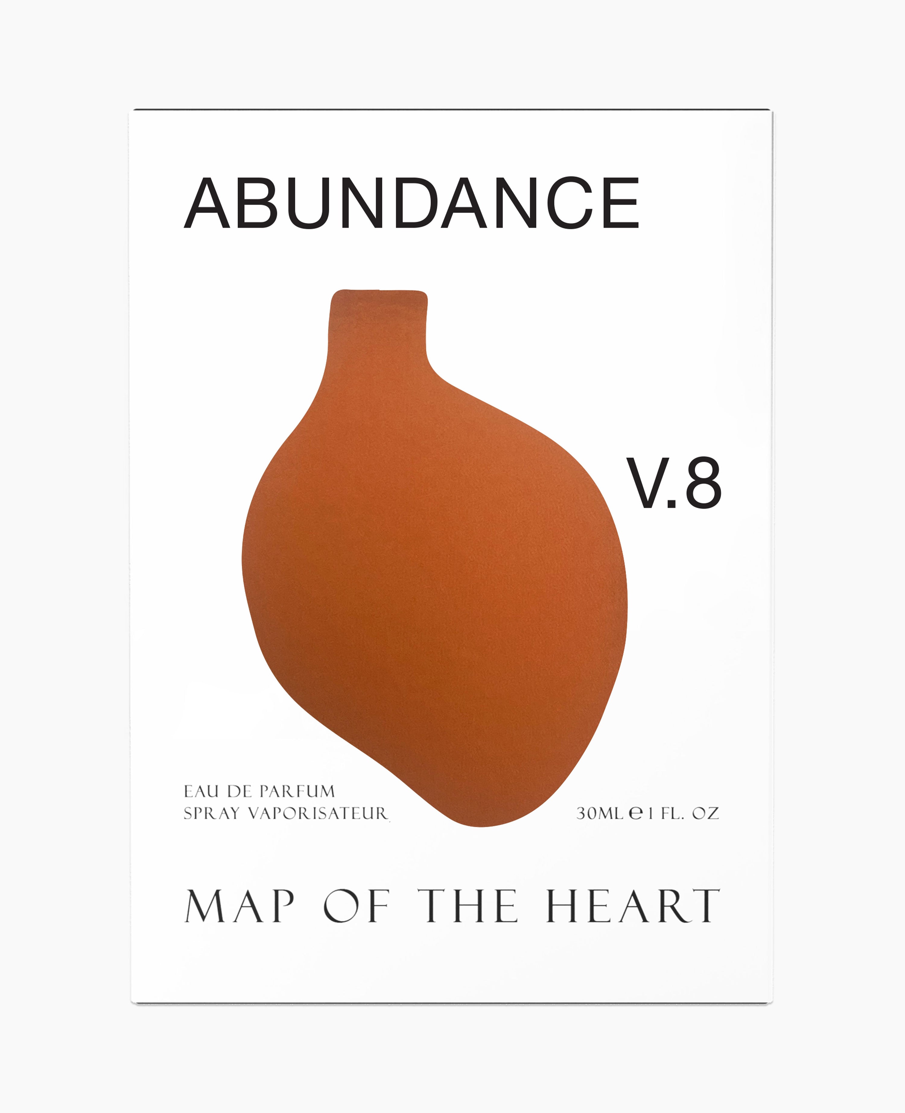 Map of the Heart V.8 Abundance eau de parfum bottle with copper heart 30ml
